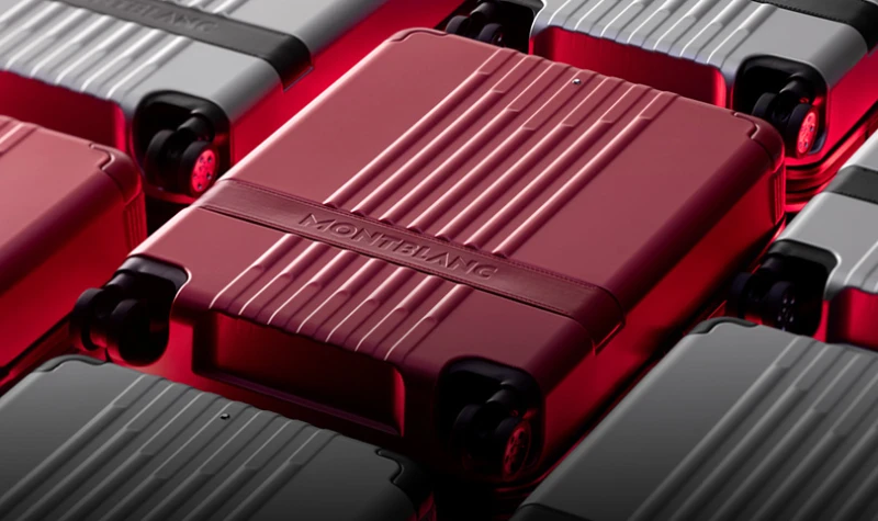 Ein CGI Rendering mehrerer Montblanc Koffer