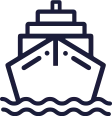 Icon eines großen Kreuzfahrtschiffs