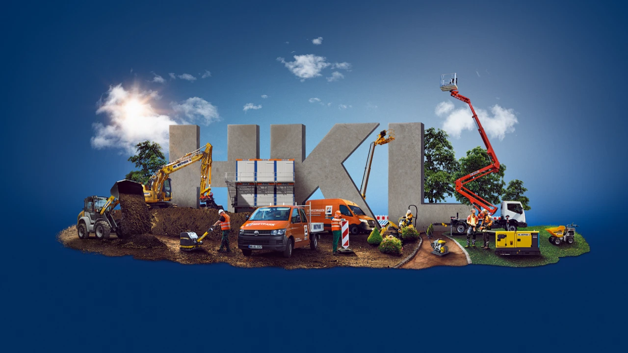 HKL Keyvisual auf blauem Hintergrund