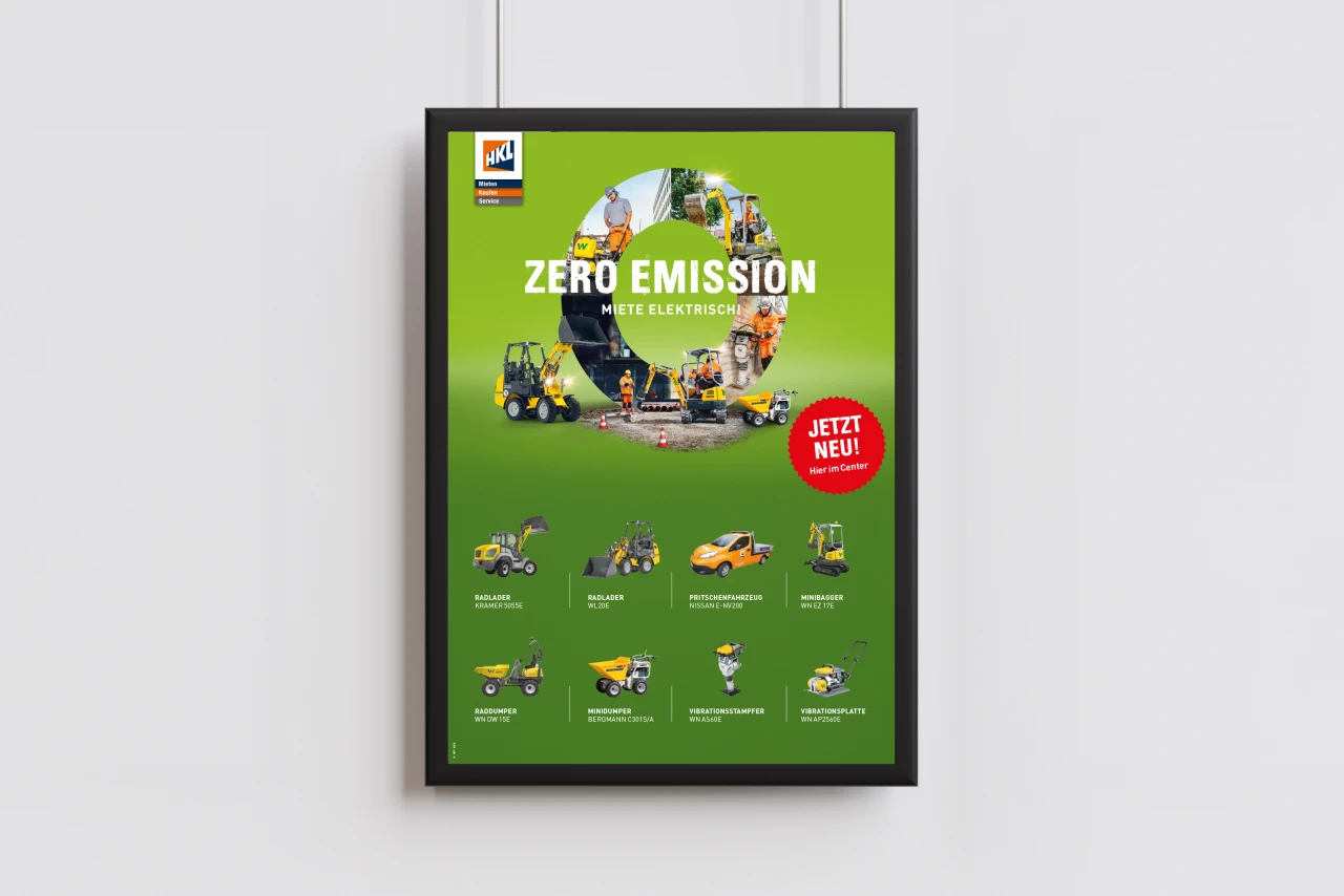 CGI Rendering eines Zero Emission POS Posters