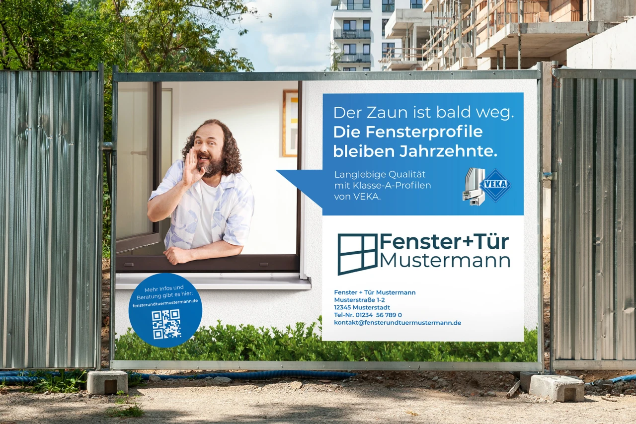 OOH Plakat einer einer VEKA Werbeanzeige
