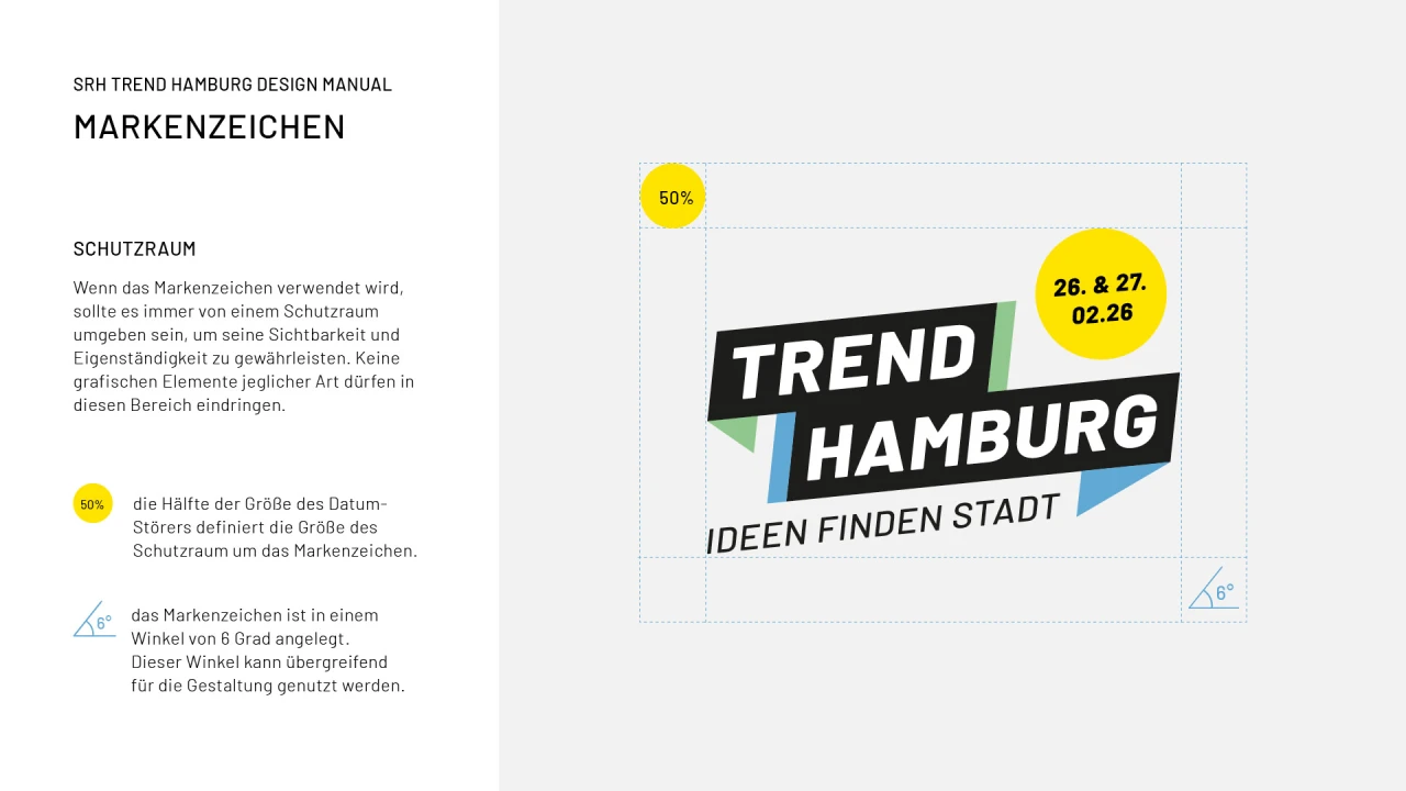 Zeigt den Aufbau des Schutzraumes um das Markenzeichen des neuen T.R.E.N.D Konzeptes