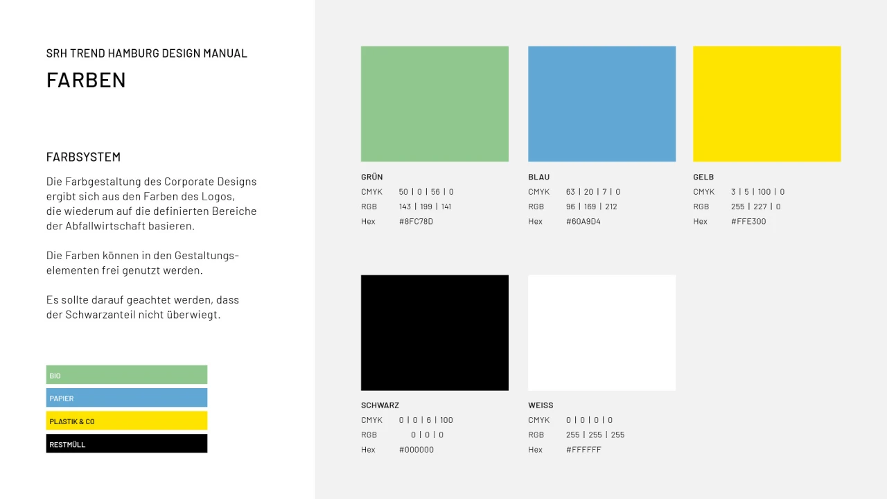 Zeigt die Farbwelt des des neuen T.R.E.N.D Konzeptes