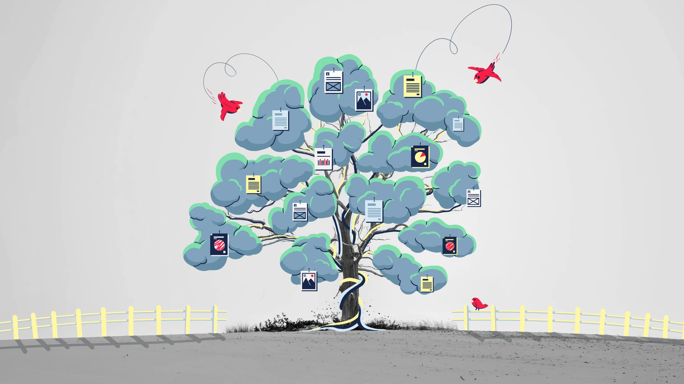 Illustration von einem Baum 