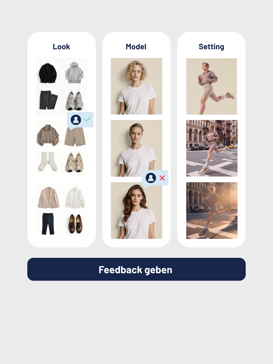 Look, Model und Setting werden ausgewählt und in Rücksprache mit der Agentur Albert Bauer abgestimmt